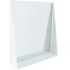 MIROIR METAL A FIXER AVEC TABLETTE BLANC