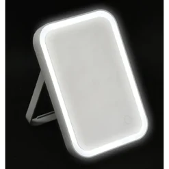 MIROIR   RECTANGULAIRE A LED SUR PIED GRIS