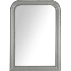 MIROIR BOIS ARRONDI GRIS D.60X90CM
