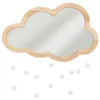 MIROIR BOIS NUAGE POMPON 40X36CM