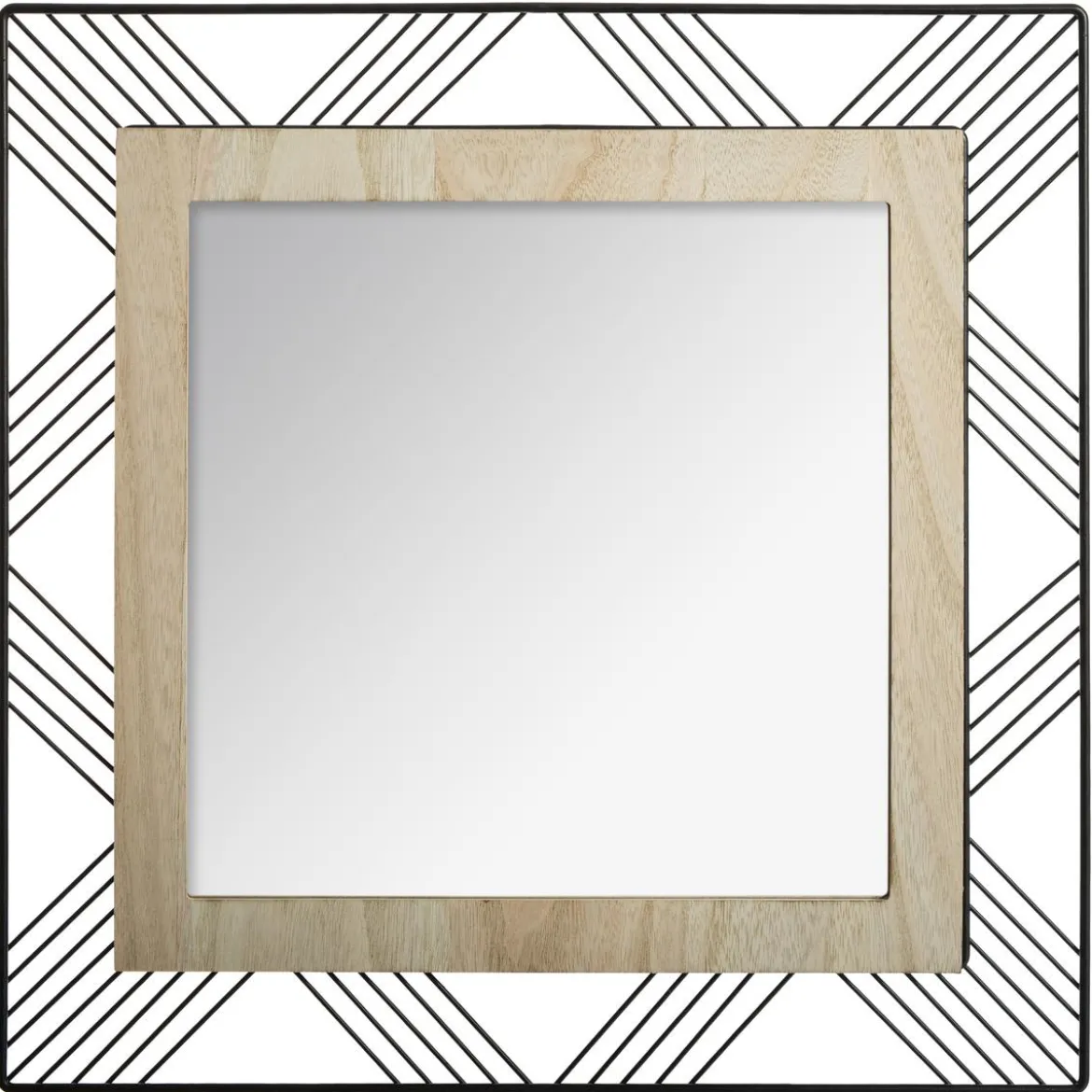 MIROIR CARRE METAL JOE D.45CM