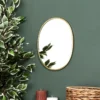 MIROIR DECO CONTOUR DECO DORE OVALE