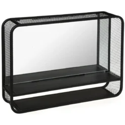MIROIR ETAGERE METAL D.55X12X40CM