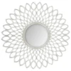 MIROIR FLEUR ARGENTE D.90CM