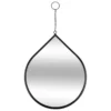 MIROIR GOUTTE LENY METAL NOIR H.29.5CM
