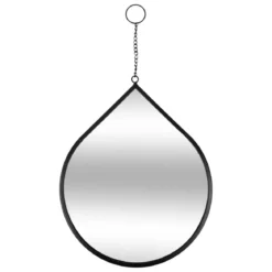 MIROIR GOUTTE LENY METAL NOIR H.29.5CM