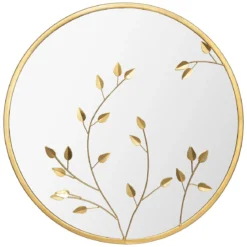 MIROIR METAL FEUILLE D.58CM