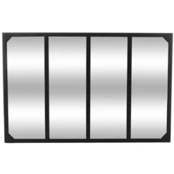 MIROIR METAL LOLA NOIR D.116X76CM