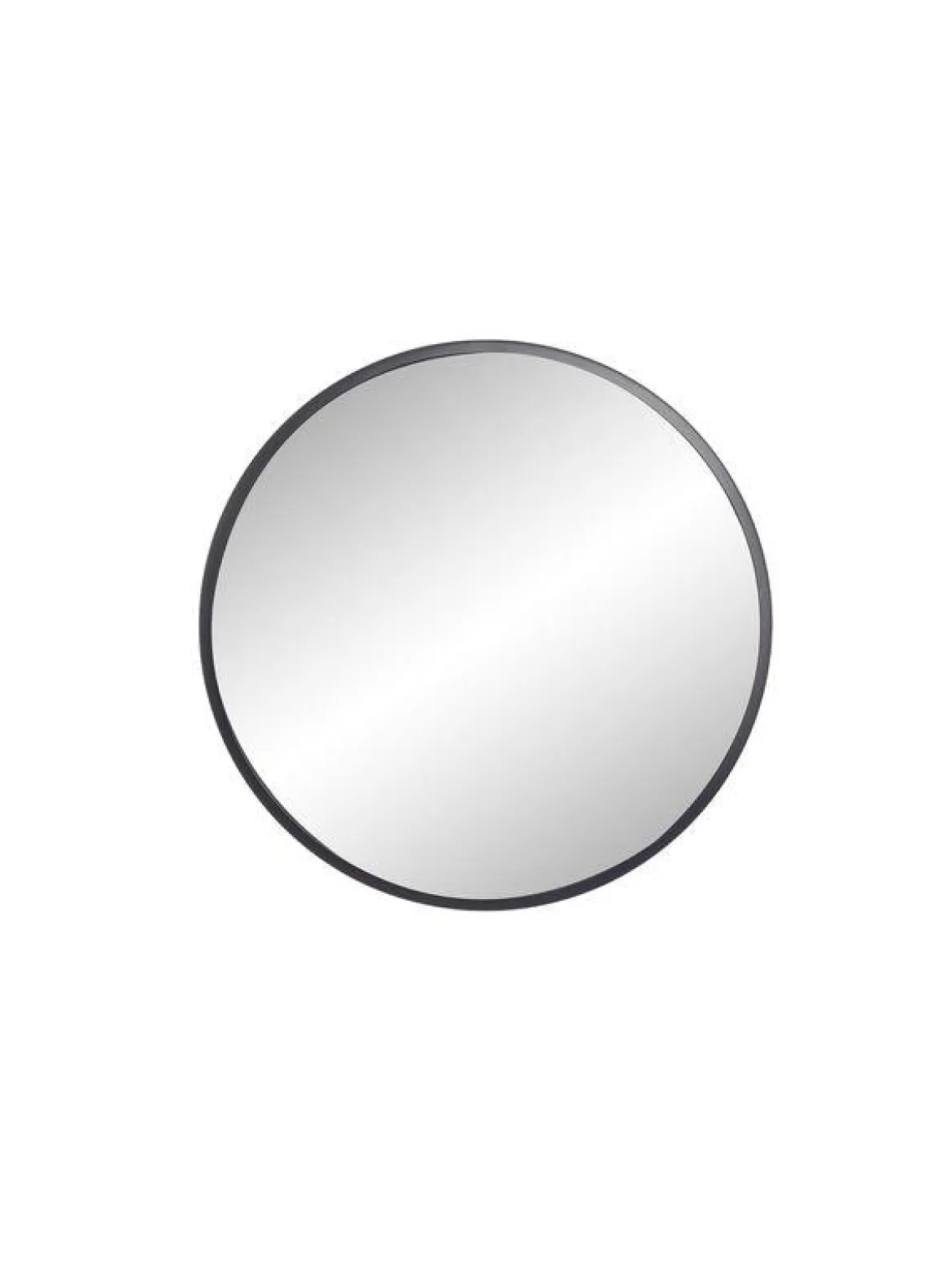 MIROIR ROND A SUSPENDRE D.50CM NOIR METAL