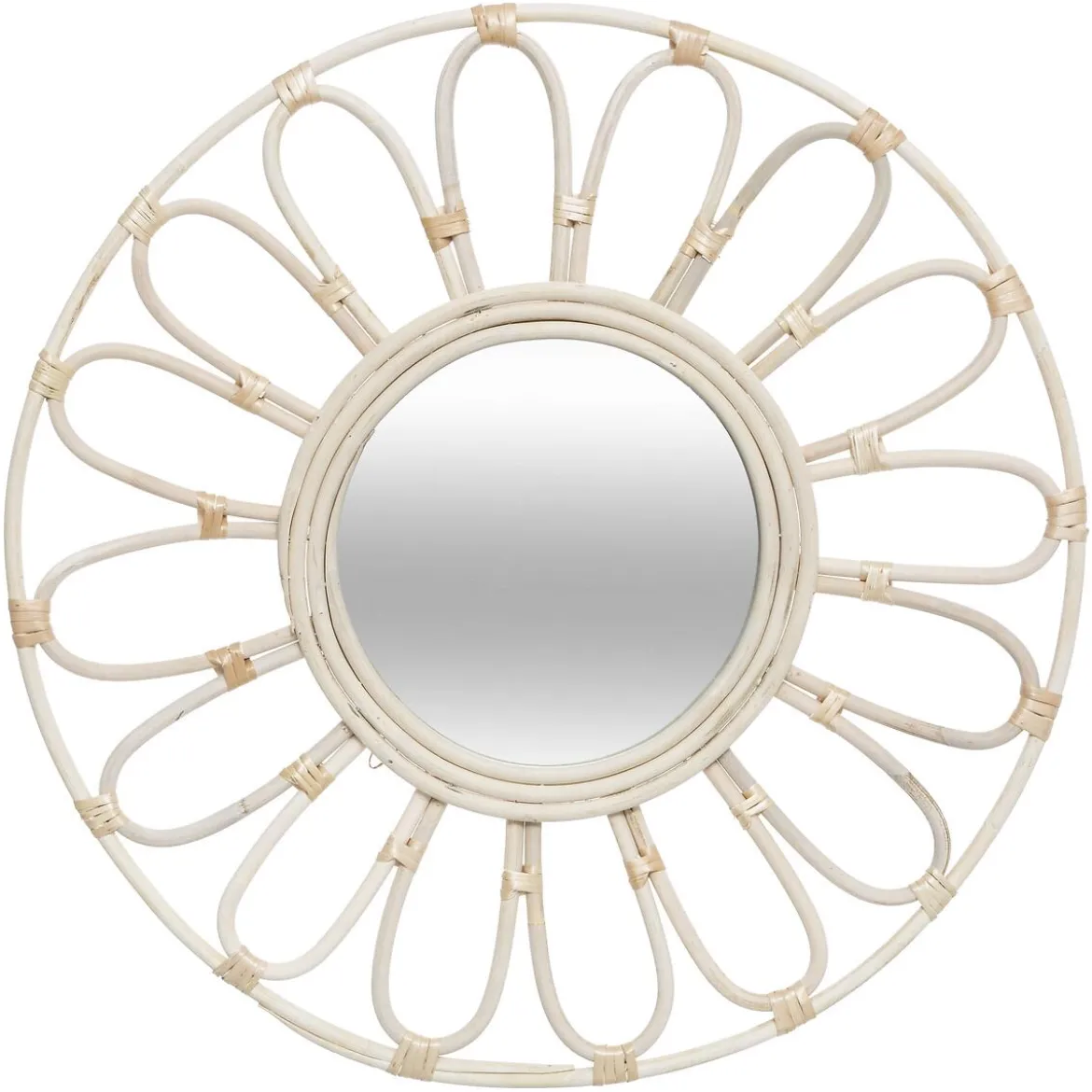 MIROIR ROTIN FLEUR D.56CM
