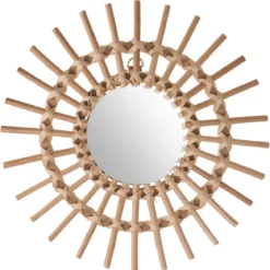 MIROIR ROTIN SOLEIL D.30CM