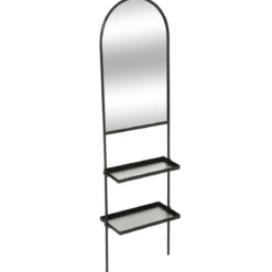 MIROIR SUR PIED METAL D.40X140CM