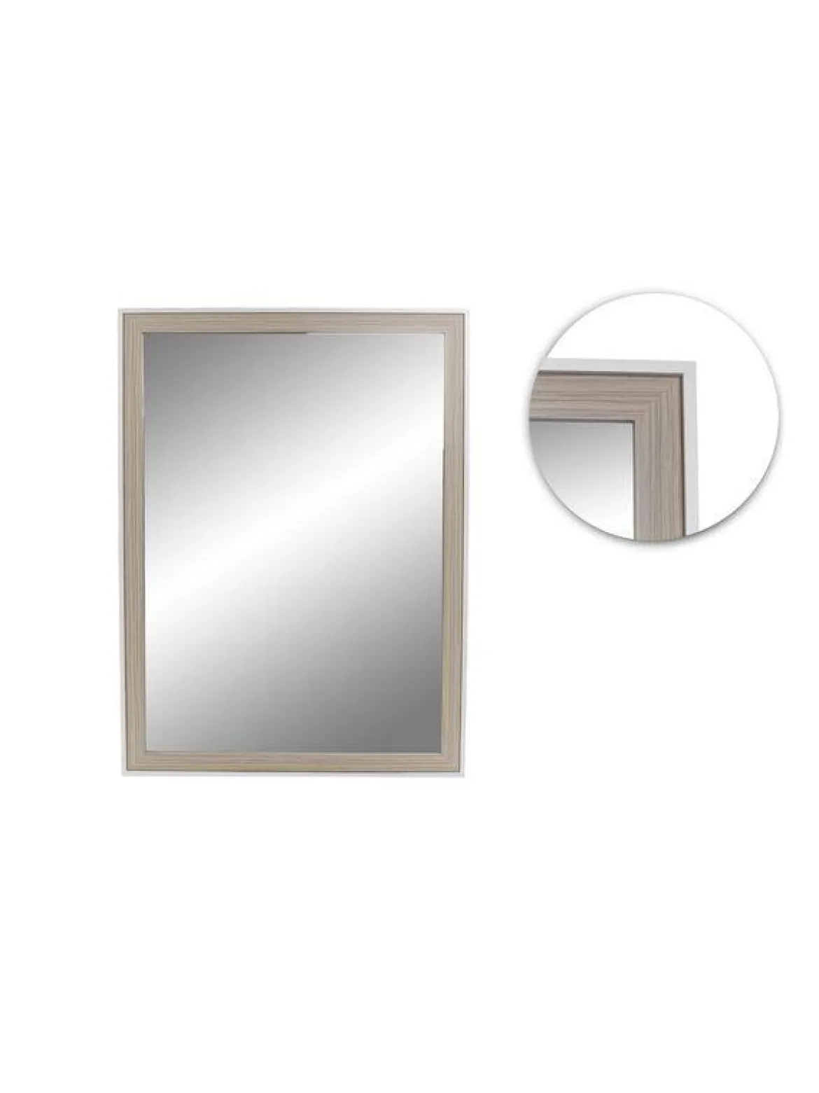 MIROIR SUSPENSION 40X50CM GRIS