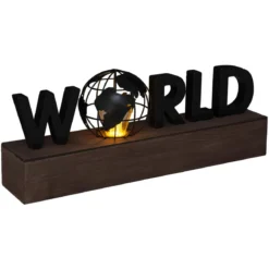MOT DECO LED WORLD NOIR L.38CM