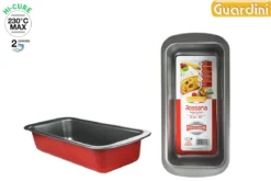 MOULE CAKE 25CM ACIER ANTI ADHERENT ROUGE ROSSANA