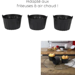 MOULE EN SILICONE 8CL X3 FRITEUSE A AIR