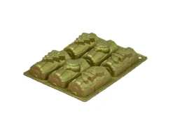 MOULE 6 MINI BUCHES NOEL SILICONE DORE
