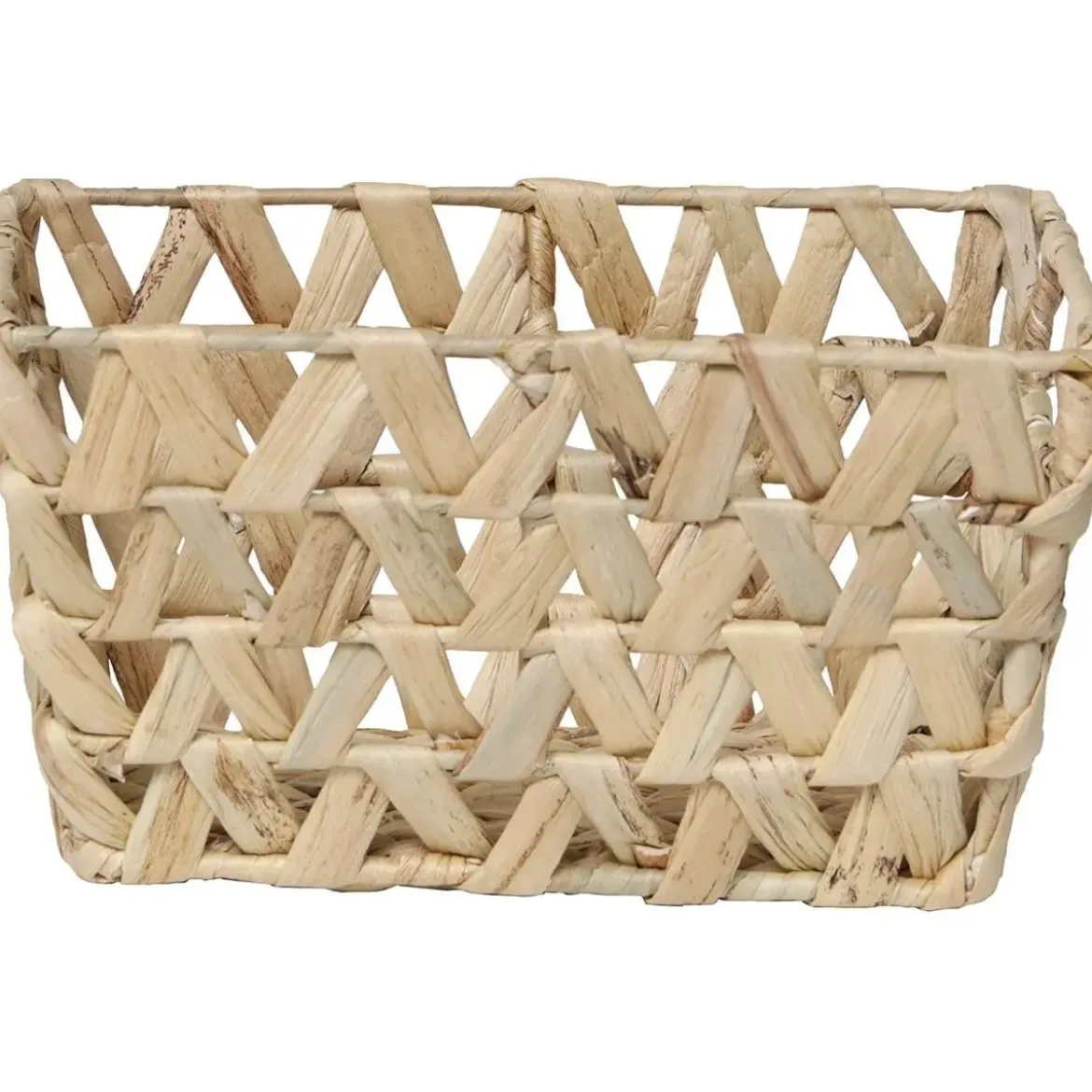 MOYEN PANIER EVASE AVEC POIGNEES JACINTHE TRESSEE NATURAL