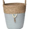 MOYENNE PANIERE RONDE DECO NATUREL VERT KAKI