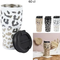 MUG DE TRANSPORT LEOPARD 600ML