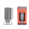 4 MUG EMPILABLE GRIS AVEC RACK 22CL GRES