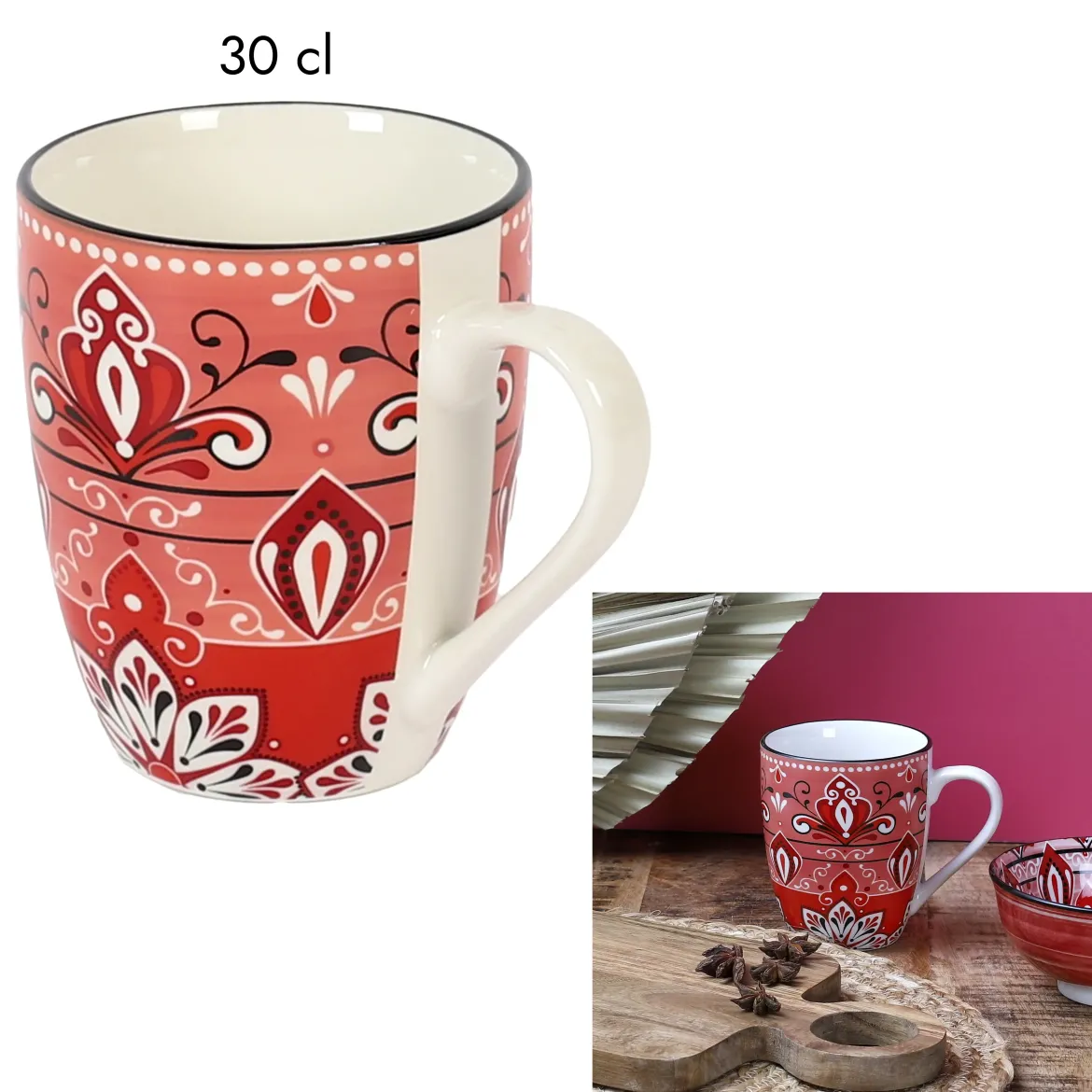 MUG JAIPUR ROUGE 30CL