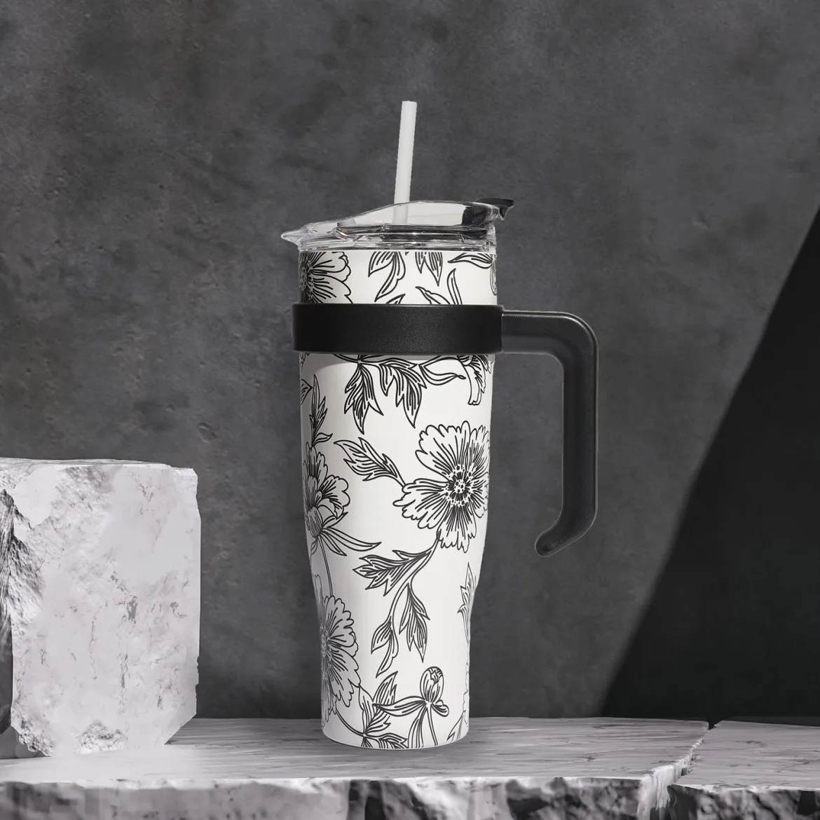 MUG TRANSPORT MIAMI BLANC NOIR 1.2L