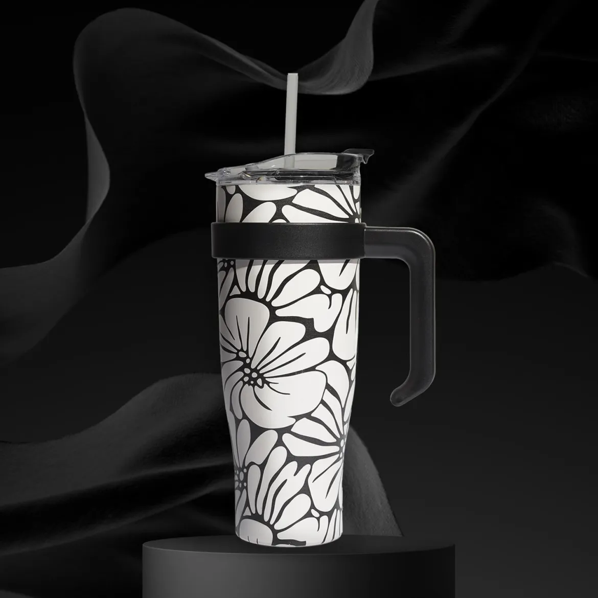 MUG TRANSPORT MIAMI BLANC NOIR 1.2L