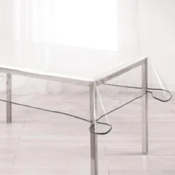 NAPPE CRISTAL RECTANG 140X240 CM PVC UNI GARDEN BIAIS ANTHRA