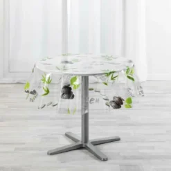 NAPPE CRISTAL RONDE 140 CM PVC IMP ZEN PARADIS
