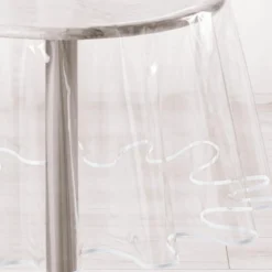 NAPPE CRISTAL RONDE 180 CM PVC UNI GARDEN BIAIS BLANC