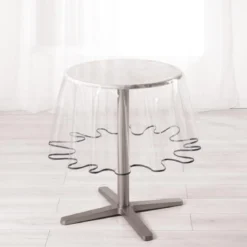 NAPPE CRISTAL RONDE 180 CM PVC UNI GARDEN BIAIS ANTHRACITE