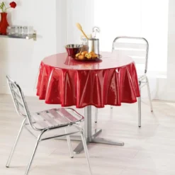 NAPPE CRISTAL RONDE D.140CM PVC UNI TRANSPARENT