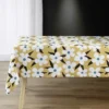 NAPPE RECTANGLE 140X240CM MICROFIBRE IMPRIMEE DARCY JAUNE