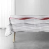 NAPPE RECTANGLE 150X240 CM POLYESTER IMP ONDULYS BLANC ROUGE