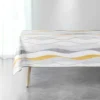 NAPPE RECTANGLE 150X240CM POLYESTER IMP ONDULYS BLANC JAUNE