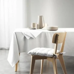 NAPPE RECTANGLE 140X240CM RECYCLE UNI BLANC