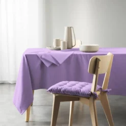 NAPPE RECTANGLE 140X240CM RECYCLE UNI LILAS