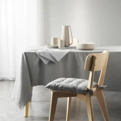 NAPPE RECTANGLE 140X240CM RECYCLE UNI GRIS CHINE