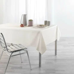 NAPPE RECTANGLE 140X250 CM UNI ENDUIT NEWTON CREME