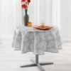 NAPPE RONDE 180 CM POLYESTER IMPRIME LIFETTE GRIS