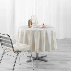 NAPPE RONDE 180 CM POLYESTER IMP SUNNY GOLD