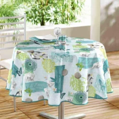 NAPPE RONDE 160 CM PVC IMPRIME LOTUSEA