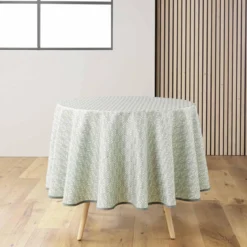 NAPPE RONDE D.180CM IMPRIME METALLISE PIANA SAUGE