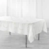 NAPPE 150X240CM METALLISE BULLY BLANC OR