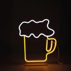 NEON BIERE 2 EN 1 SUR PIED OU MURAL 29.5X26CM