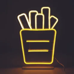 NEON FRITES 2 EN 1 SUR PIED OU MURAL 29.5X22CM