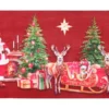 NOEL MULTICOLORE TAPIS RUBBER 45X75CM ROUGE