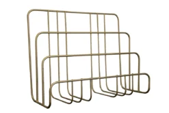 ORGANISEUR LETTRE METAL DOREE D.25X10X20CM