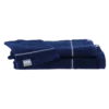 PACK 3 PIECES GANT SERVIETTES 50X90CM 70X130CM MARINE ARGENT
